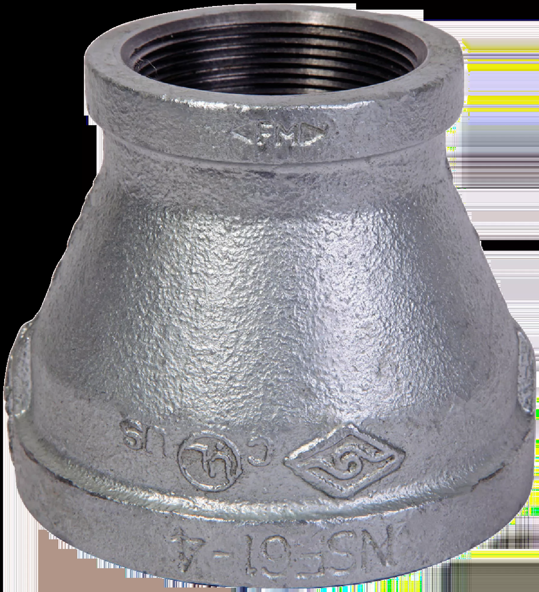 1-1/2 In. X 1-1/4 In. Fpt Galvanized Reducing Malleable Iron Coupling