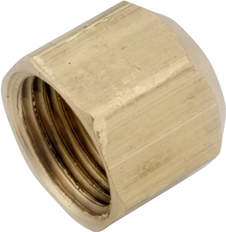 1/2 Inch Lead Free Brass Flare Cap Fitting