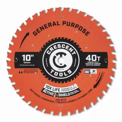 10-inch 40-tooth General Purpose Circular Saw Blade
