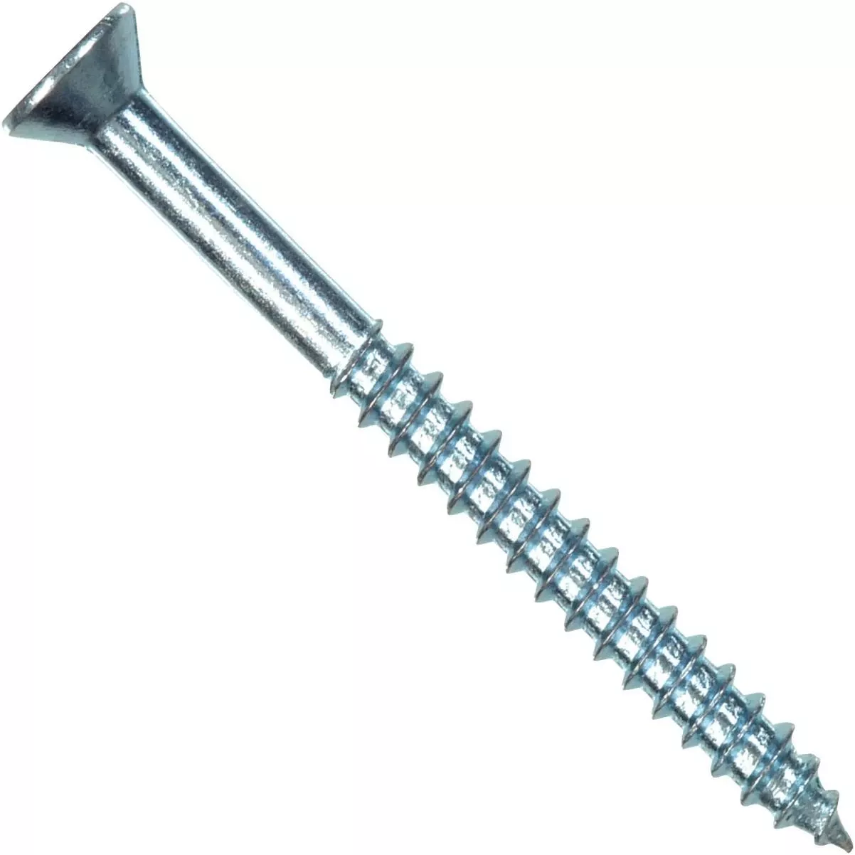 #10 X 1 In. Flat Head Phillips Zinc Wood Screw (100-count)
