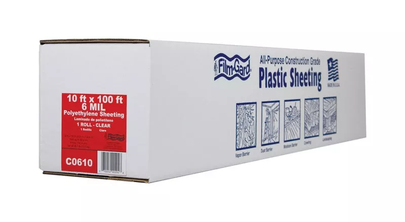 10 X 100-ft. 6-mil Clear Polyethylene Sheeting