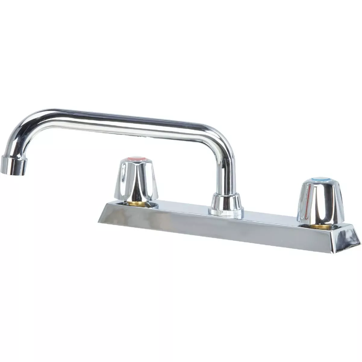 2-handle Metal Knob Kitchen Faucet, Chrome
