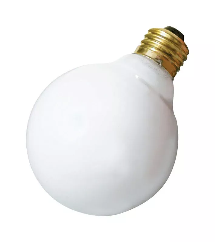 25w Frosted Soft White Medium Base G25 Incandescent Globe Light Bulb