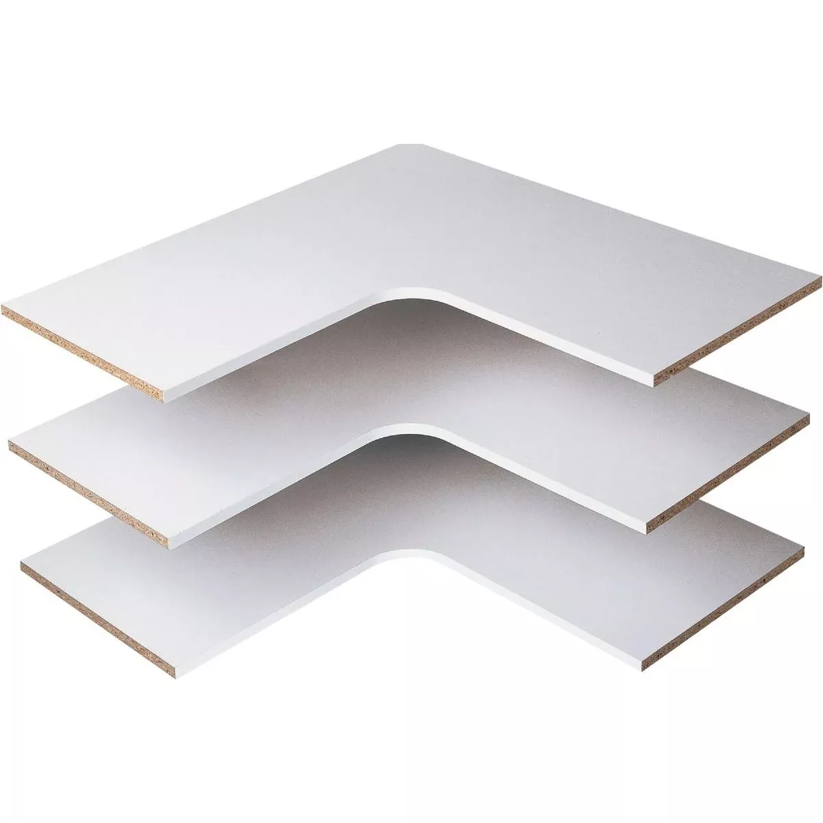 29-7/8 In. Corner Shelf, White (3-pack)