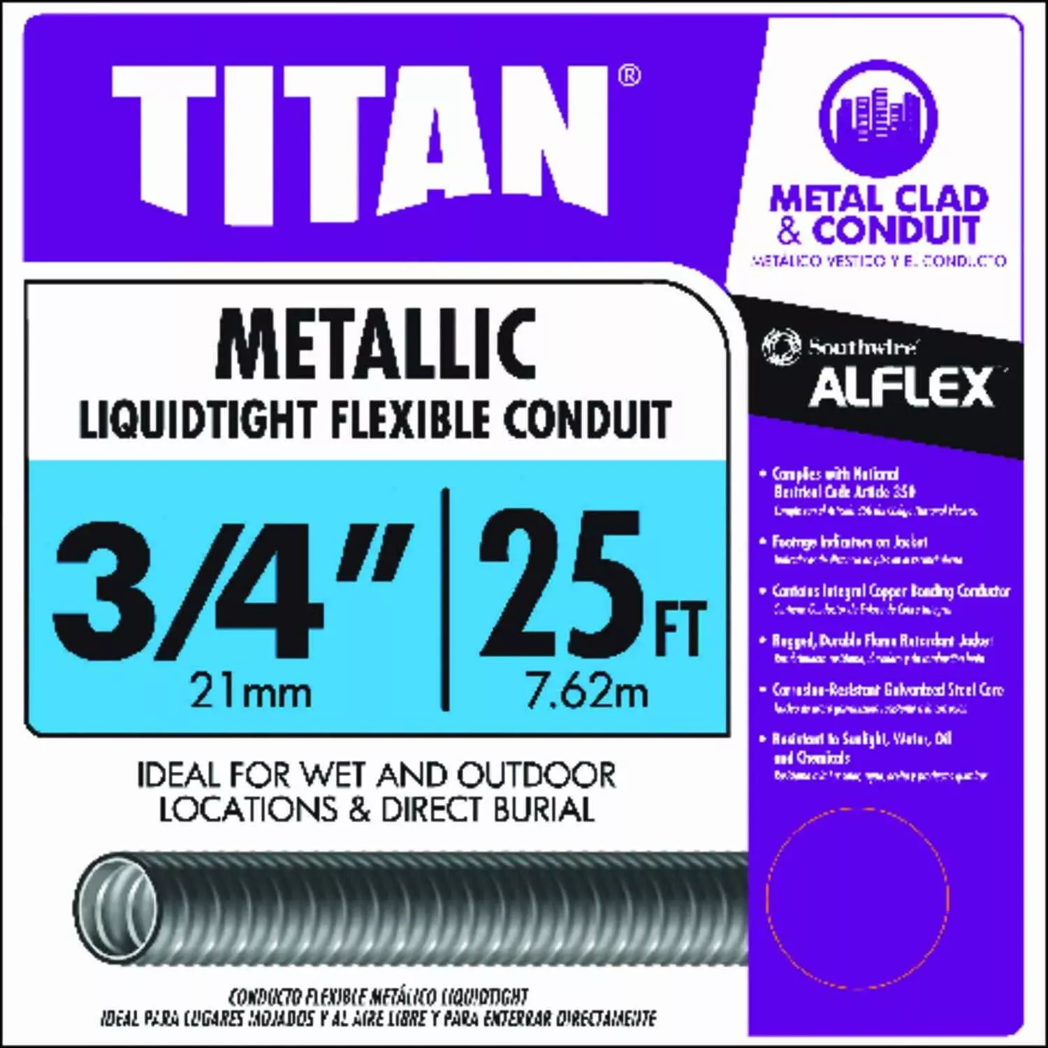 3/4 In X 25 Ft Liquidtight Flexible Metal Conduit