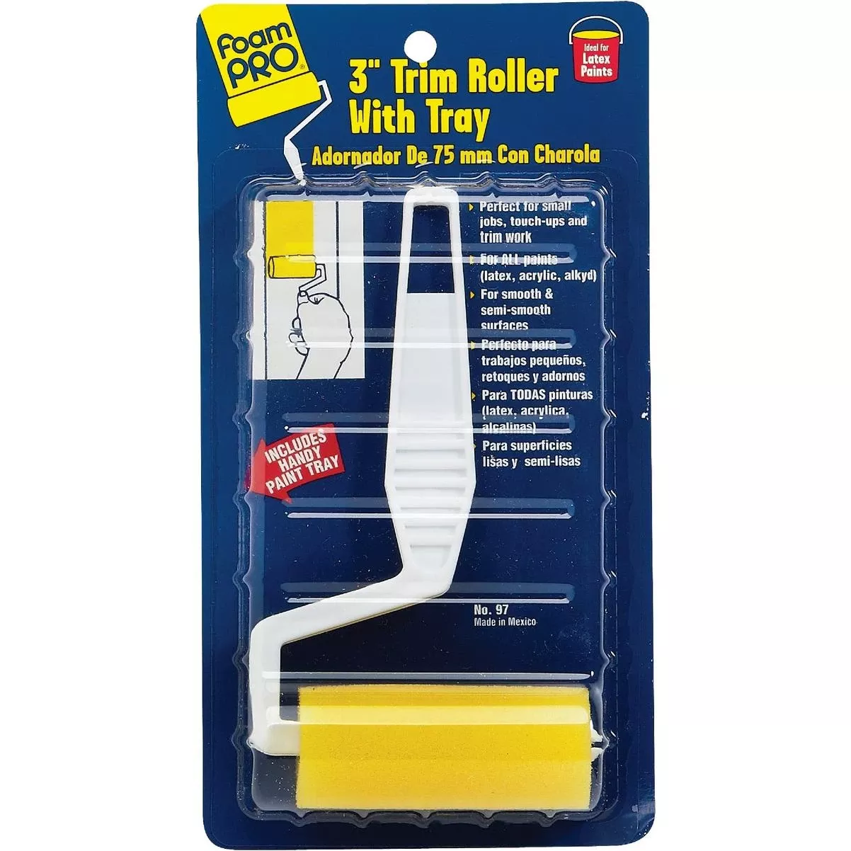 3 In. X Foam Smooth To Semi-smooth Trim Roller Kit