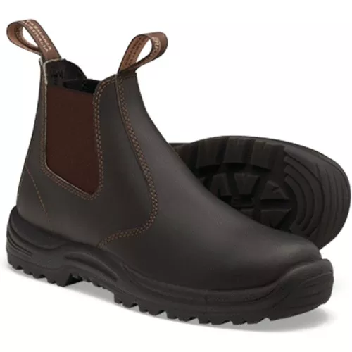 #490 Work Series Chelsea Boots – Stout Brown, Size 7 US Men