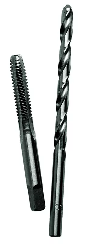 5/16-18 National Coarse Carbon Steel Tap And F Letter Gauge Drill Bit Combo