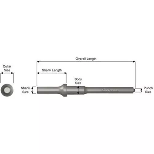 7-1/2 in (190.5 mm); 3/8 in (9.5 mm) Punch Size; .401 Turn Type Shank; Roll Pin Driver