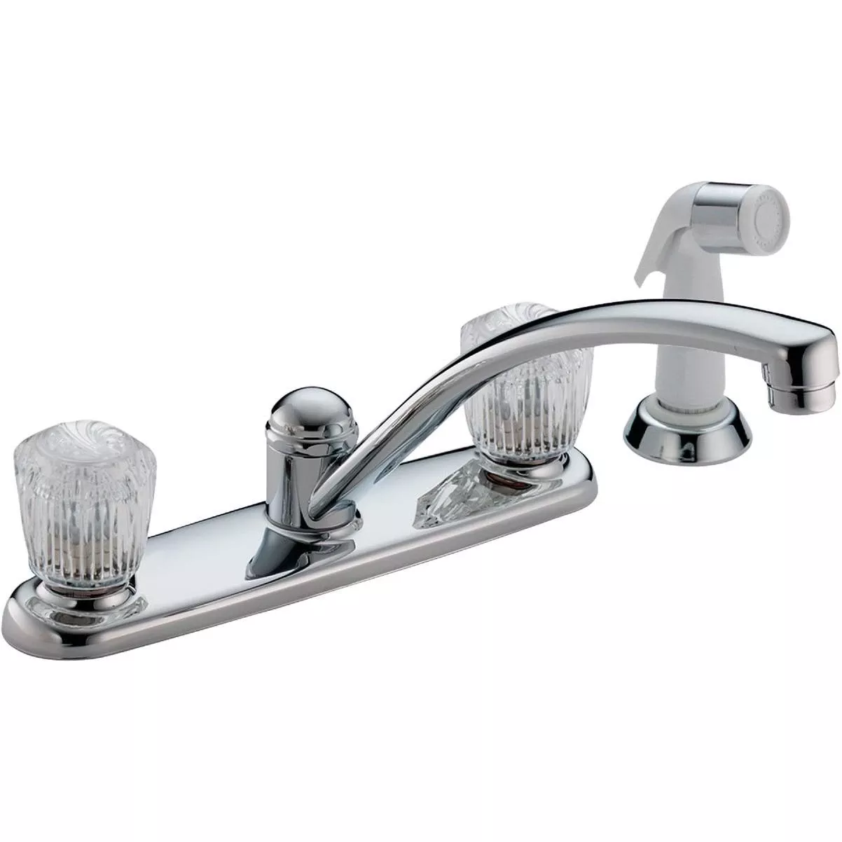 Classic Series 2-handle Knob Kitchen Faucet With Side Spray, Chrome