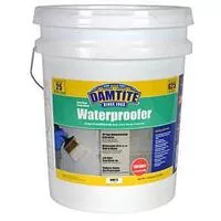 Damtite 03555 Latex Waterproofer, White, Liquid, 5 gal, Pail