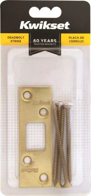 Deadbolt Strike, Polished Brass