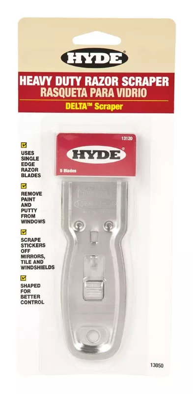 Delta Heavy Duty Retractable Razor Scraper With 5 Carbon Steel Blades