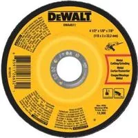 DEWALT DWA4511 Grinding Wheel, Applicable Materials: Ferrous Metal, Stainless Steel, 4-1/2 in Dia