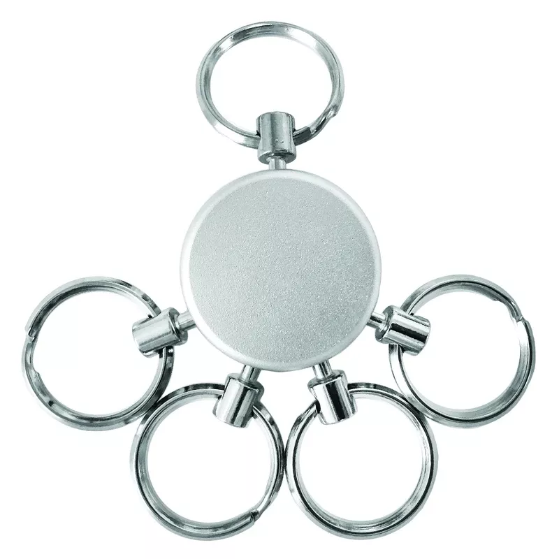 Easy-release Key Ring Kc216 - Nickel-plated Steel With Push-button Release