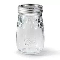 FLUTE CANNING JAR GLASS 16OZ - Case of 4