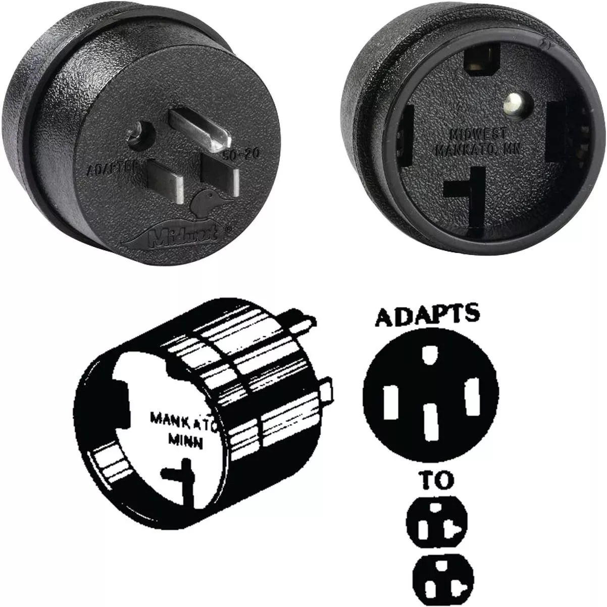 Ge 50a To 15/20a Mobile Home/motor Home Adapter