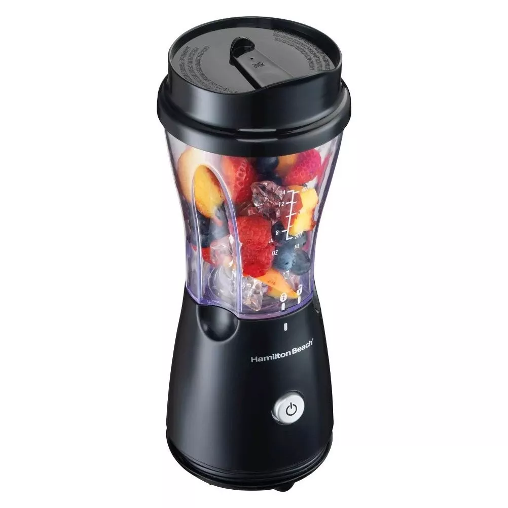 Hamilton Beach Personal Blender With Travel Lid, Black