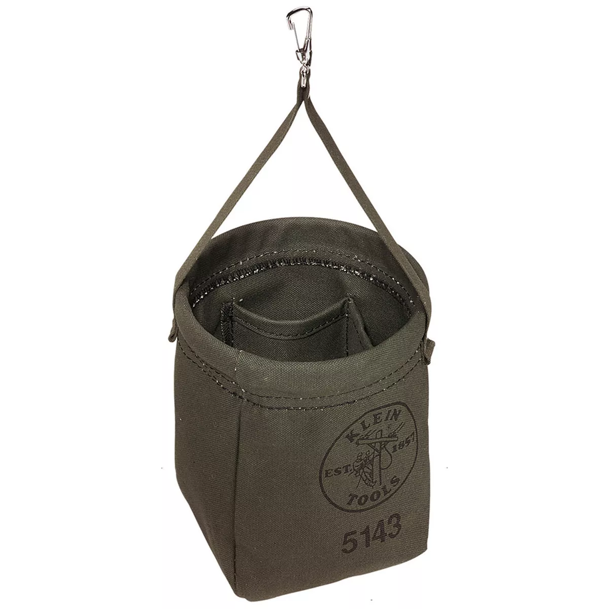 Klein Tools Canvas Bucket, 15 Interior Pocket Aerial Oval Bucket
