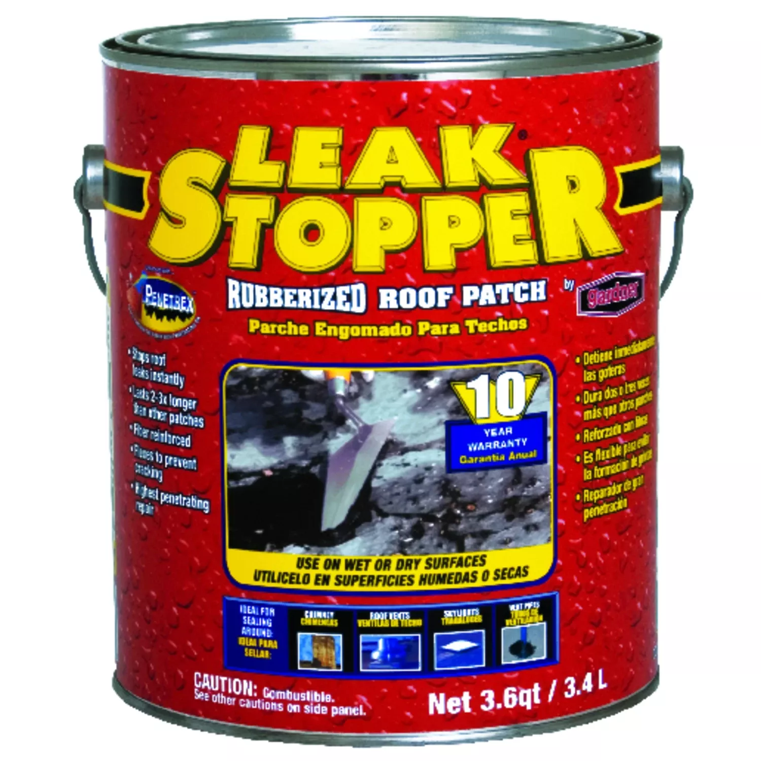 Leak Stopper 1 Gallon Rubberized Roof Patch With Penetrex Technology