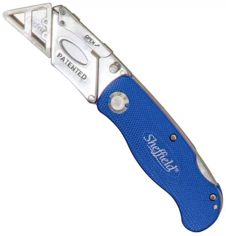 Lockback Folding Utility Knife With Aluminum Handle And Quick-change Blade