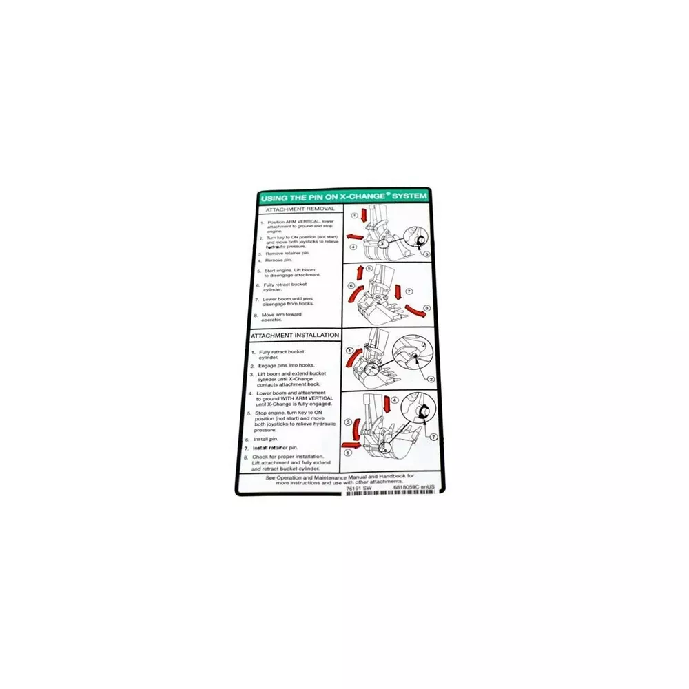 Part No. 6818059 Decal Fit For Bobcat