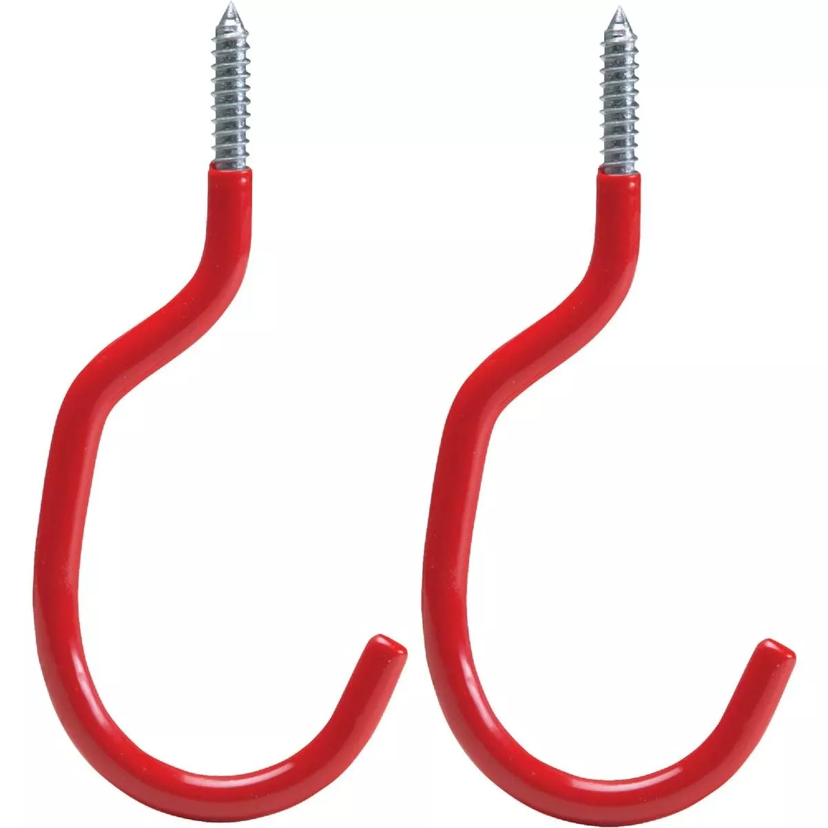 Screw-in Vinyl Coated Bicycle Storage Hook (2-pack)