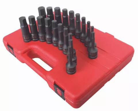 Sunex 1/2" Dr. 20 Pc. SAE & Metric Master Impact Hex Driver Set (2637)
