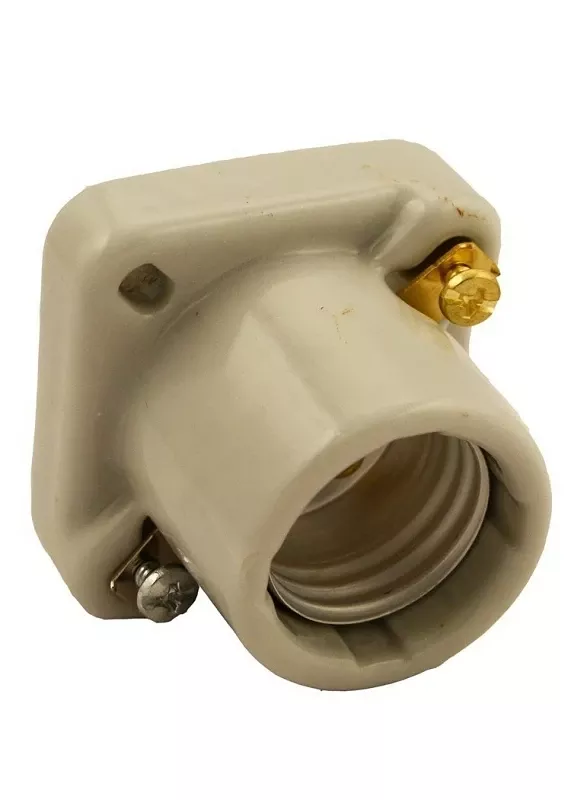 White Porcelain Incandescent Cleat-type Lampholder