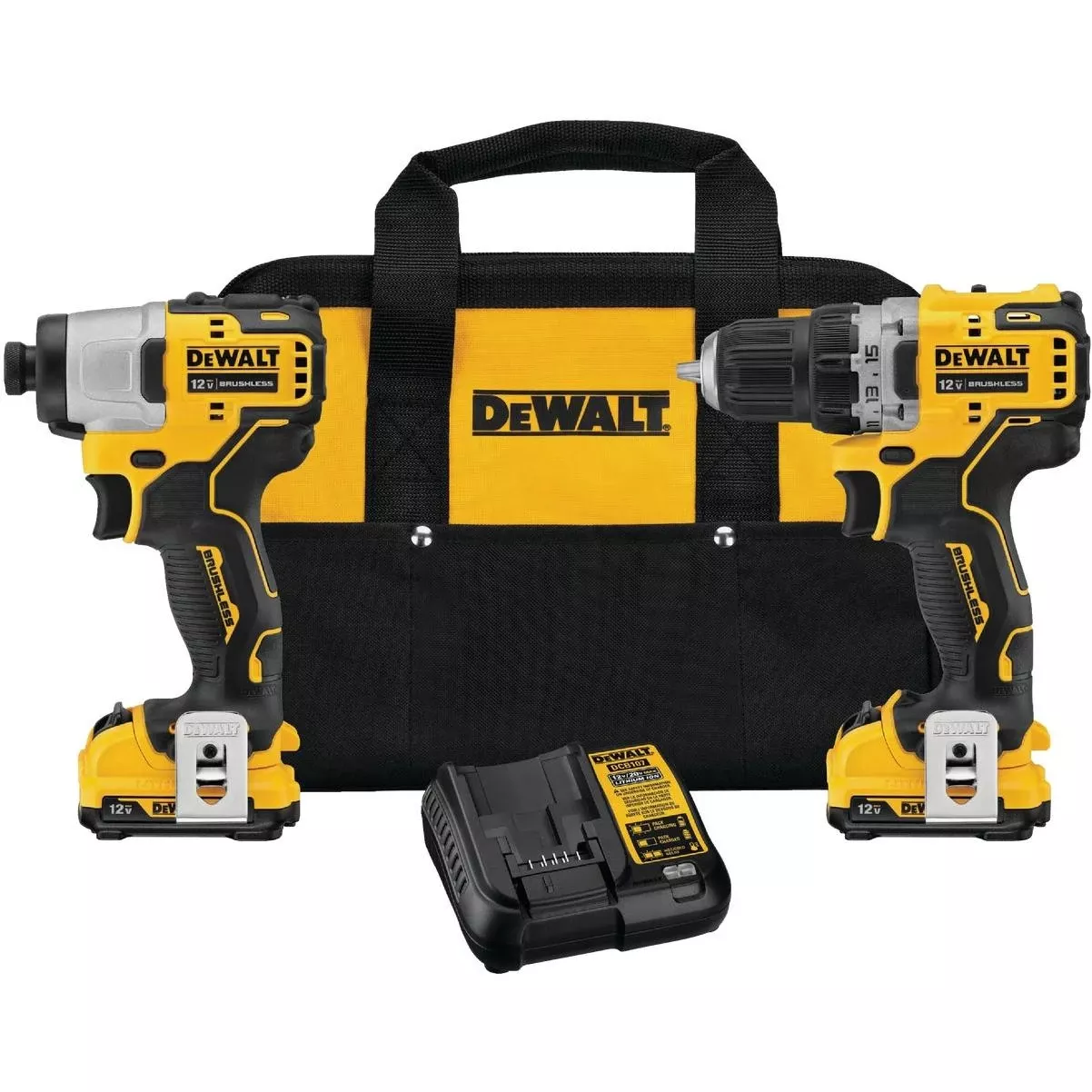 Xtreme 12v Max 2-tool Brushless Cordless Drill & Impact Driver Combo Kit With (2) 2.0 Ah Batteries & Charger